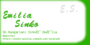 emilia sinko business card